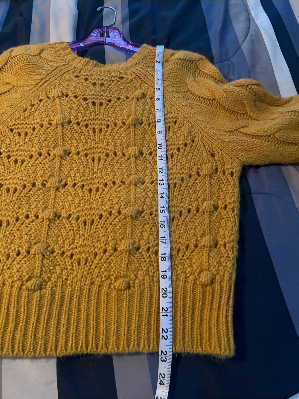 EUC - MOTHER - The Bell Sleeve Jumper Crop - Falling Hard - Sz Medium - Picture 11 of 14